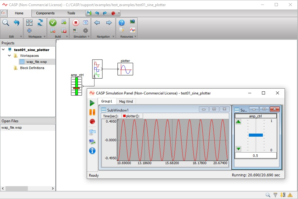 CASP Sine Wave Generator