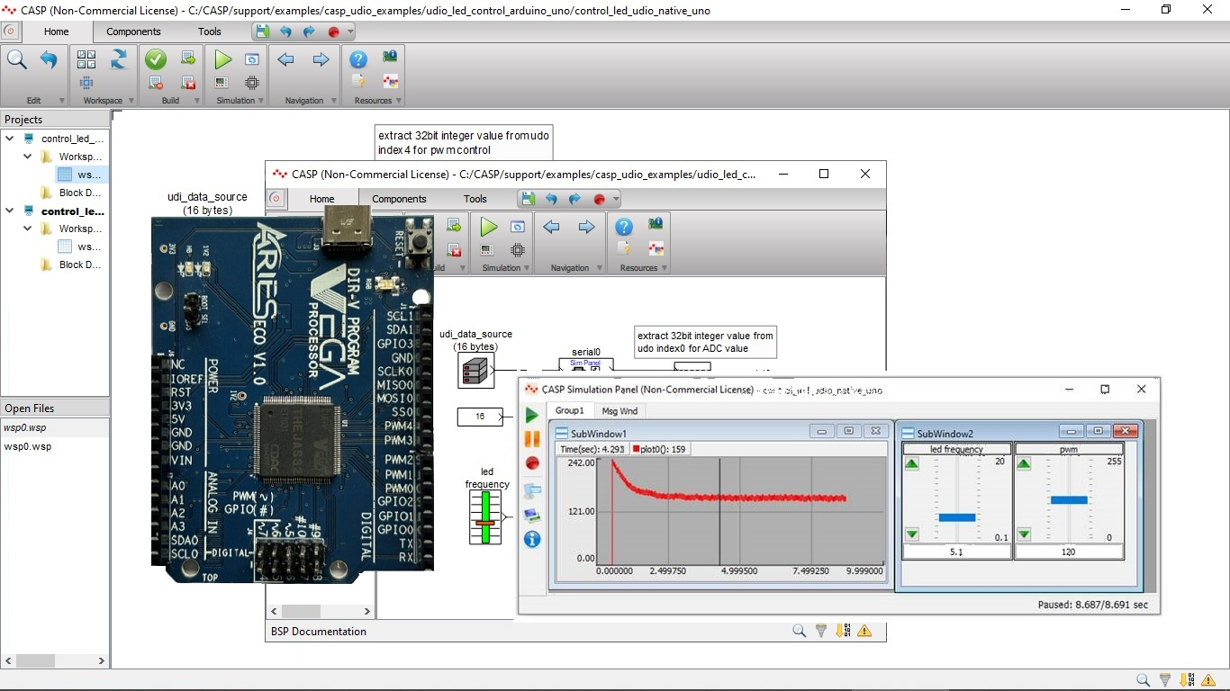 Data Exchange between Vega Aries Eco and Host PC
